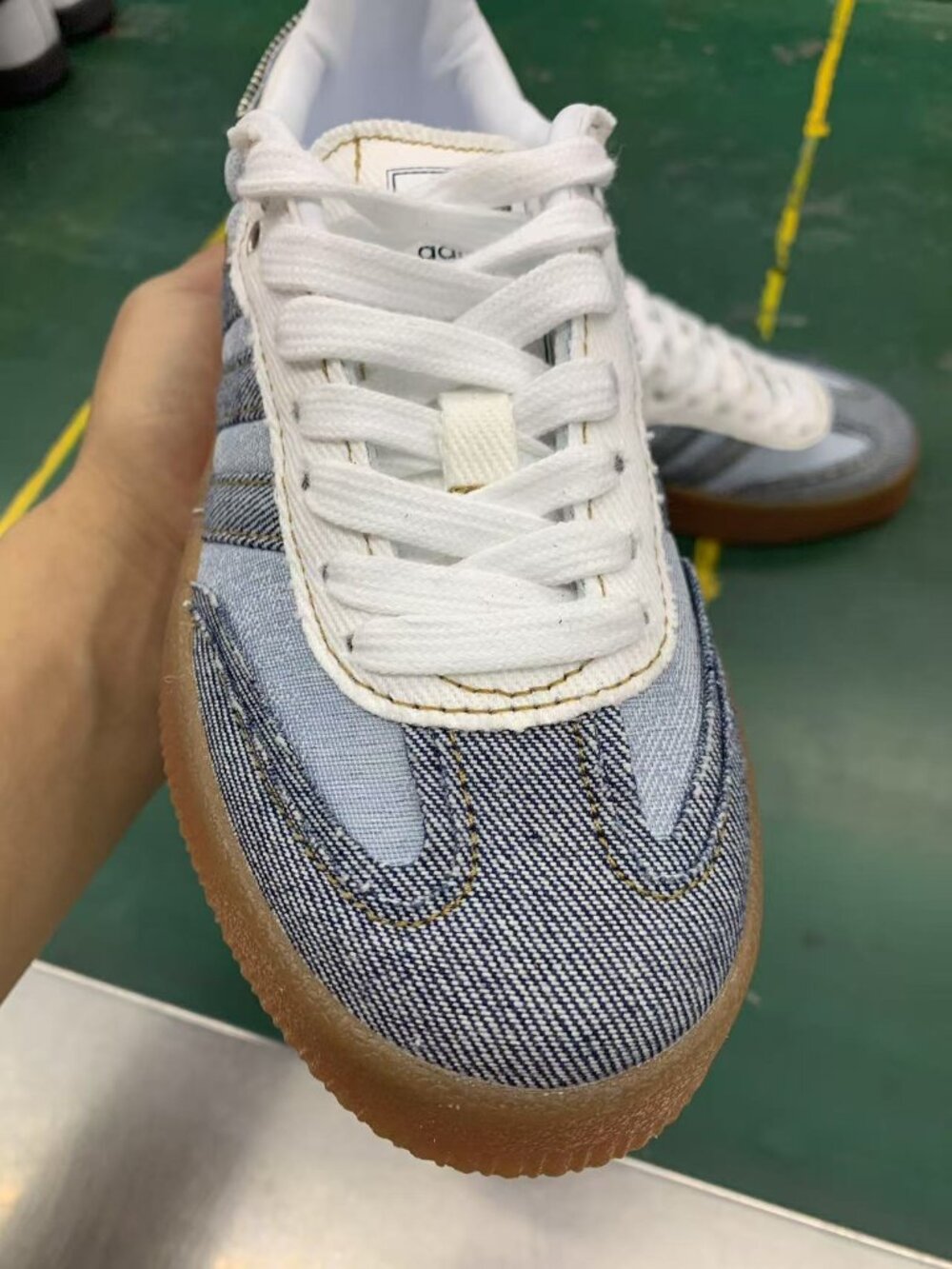 Adidas Samba Platform Light Blue Denim Gum Sole Shoes - Picture 4 of 7